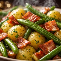Green Beans Potatoes and Bacon Salad from Liege