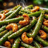 Green Beans with a Honey Cashew Sauce
