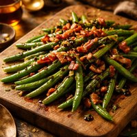 Green Beans with Bacon Balsamic Vinaigrette