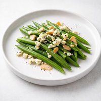Green Beans with Blue Cheese and Toasted Almonds