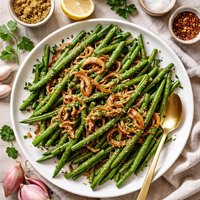 Green Beans with Dijon Mustard and Caramelized Shallots