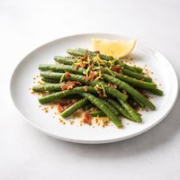 Green Beans with Lemon Mustard and Bacon
