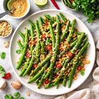 Green Beans with Peanut Dressing