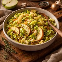 Green Cabbage and Apple Saut