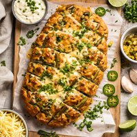 Green Chile Cheese Pull Apart Bread