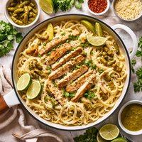 Green Chile Chicken Alfredo