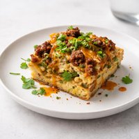 Green Chili and Chorizo Breakfast Strata