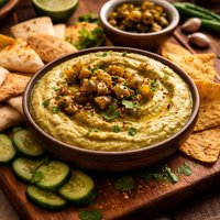 Green Chili Hummus Dip