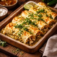 Green Chilie Chicken Enchiladas