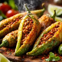 Green Chilies Stuffed and Fried Set Your Mouth on Fire
