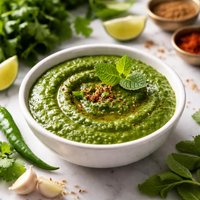 Green Chutney Indian Mint Cilantro Chutney