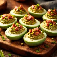 Green Deviled Eggs N Ham