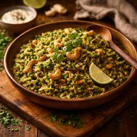 Green Pilau with Cashews