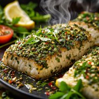 Green Roasted Fish Fillets