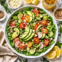 Green Salad with Lemon Dill Vinaigrette
