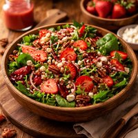 Green Salad with Strawberry Balsamic Vinaigrette