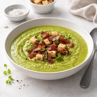 Green Split Pea and Bacon Soup