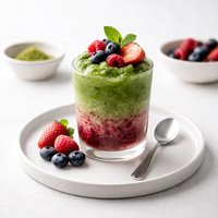 Green Tea and Berry Slushie