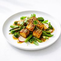 Green Tea and Tamarind Marinated Tofu with Vegetables