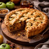Green Tomato Apple and Raisin Pie