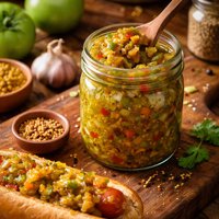 Green Tomato Hot Dog Relish