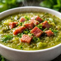 Green Tomato Soup with Country Ham