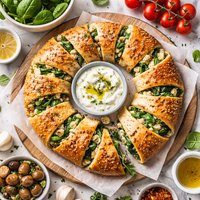 Green White Feta Ring Spinach Feta