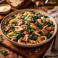 Greens N Beans Pasta with Italian Sausage