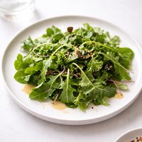 Greens with Tangy Miso Dressing