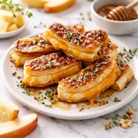 Griddled Cheddar Apple Dippers