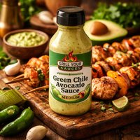 Grill Your Sauces on a Stick Creamy Green Chile Avocado Sauce