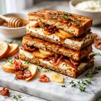 Grilled Apple Cream Cheese and Bacon Sandwiches