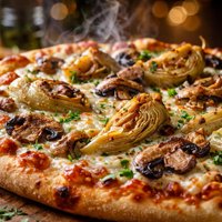 Grilled Artichoke Mushroom Pizza