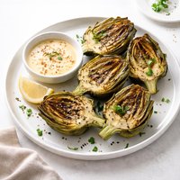 Grilled Artichokes with Sesame Dipping Sauce