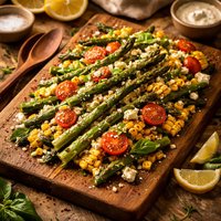 Grilled Asparagus Corn Salad