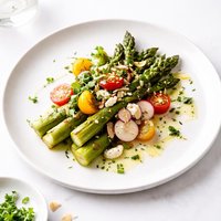 Grilled Asparagus Salad with Lemon Chive Vinaigrette