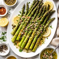 Grilled Asparagus with Lemon Caper Vinaigrette