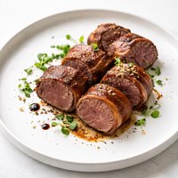 Grilled Bacon Wrapped Venison Back Strap