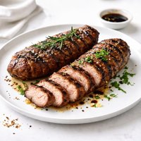 Grilled Balsamic Garlic Crusted Pork Tenderloins