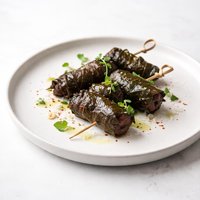 Grilled Beef in Grape Leaf