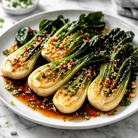 Grilled Bok Choy with Garlic Soy Glaze