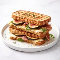 Grilled Brie Fig and Prosciutto Sandwiches
