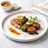 Grilled Broiled Tofu and Vegetable Dengaku
