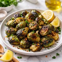 Grilled Brussels Sprouts with Lemon and Garlic
