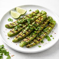 Grilled Cactus with Lime and Cilantro