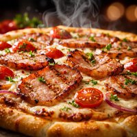Grilled Canadian Bacon Pizza