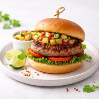 Grilled Caribbean Pork Burgers