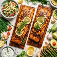 Grilled Cedar Planked Salmon