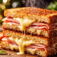 Grilled Cheese and Ham Sandwich