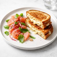Grilled Cheese Sandwiches with Spicy Grapefruit Salad
